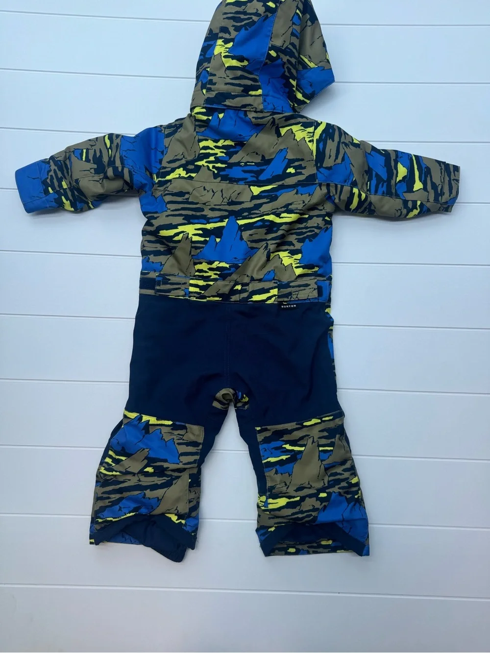 Burton Striker DryRide One Piece Snowsuit Kids Toddler Blue Yellow Camo